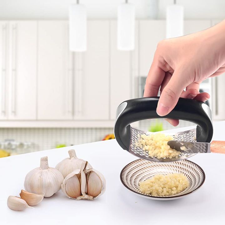 Rocker Garlic Press with peeler and scraper