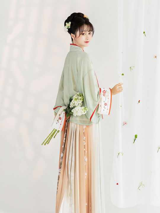ราชวงศ์ถังของจีนสีชมพูย้อนยุคเสื้อผ้า-h-anfu-กระโปรงเจ้าหญิงเต้นรำพื้นบ้านเสื้อผ้าชุด1สั่งซื้อ-1ชุด