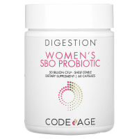 Codeage Digestion Womens SBO Probiotic &amp; Skin Probiotic Shelf-Stable 50 Billion CFU 60 Capsules