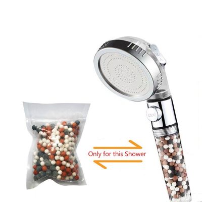 EHEH SPA Shower Water Saving 3 Modes Adjustable High Pressure Shower Head Tourmaline Replaceable Filter Switch Button Shower Showerheads