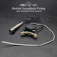 Ukulele Soundhole Pickup พร้อม Volume &amp; Tone Control พร้อม High Sensitive Slim Silver Piezo UKulele Parts