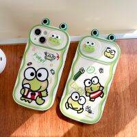 ตัวการ์ตูนกบน่ารัก Kero Kero Keroppi เคสเลนส์โทรศัพท์มือถือกล้อง,พร้อม3D หูกดดึงหูสำหรับ iPhone 14 Pro Max Plus ฝาครอบหลังโทรศัพท์แบบนิ่มกันกระแทกสำหรับ iPhone 13 Pro Max เคสสำหรับ Apple โทรศัพท์12 11เคสห่อหุ้ม