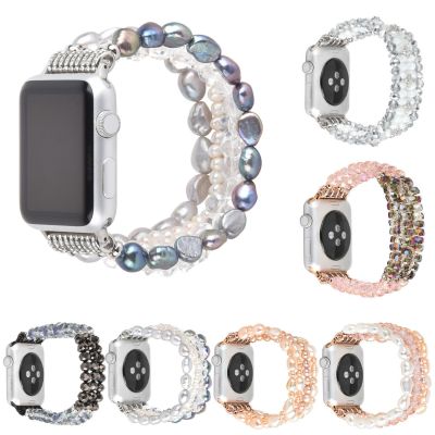 ▲ Jewelry Watchband for Apple Watch Strap Series 5 4 3 2 1 Women Pearls Crystal Bracelet For iWatch Band 38/40mm 42/44mm