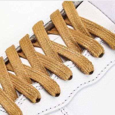 【LZ】▩  1 par encerado algodão cadarços 0.8cm de largura plana à prova dunisex água sapatos unissex botas casuais tênis sapatos de renda de couro