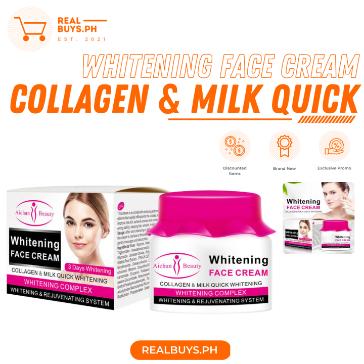 Whitening Face Cream Collagen Aloe Moisturizer Anti Wrinkle Anti Aging
