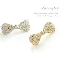 [COD] Korean version of hair accessories catch chain alloy rhinestones full diamonds golden knot hairpin clip running rivers and lakes stall hot