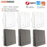 ZigBee Smart Light Switches Push Button Wall Interruptor Inigente Tuya SmartLife App 2 Way Remote By Alexa Home 2mqtt