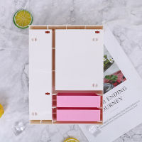 Beauty Wisdom Three-door Pink Modern Wardrobe for Dolls Furniture Clothes Accessories Toys