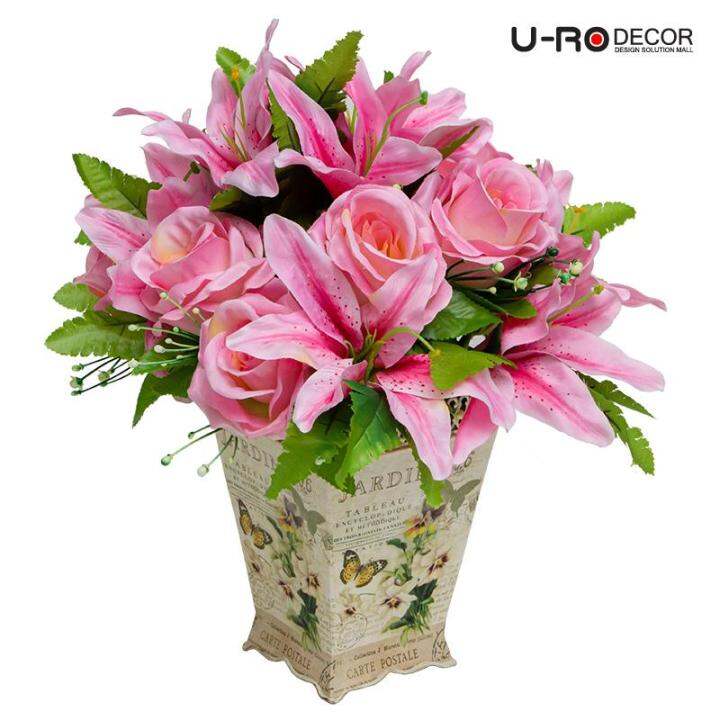 u-ro-decor-รุ่น-ช่อกุหลาบ-คละสี-ในกระถางดอกไม้-jardin-s-จาร์ดีน-เอส-ยูโรเดคคอร์-กระถาง-แต่งบ้าน-ใส่ของ-ดอกไม้-ประดิษฐ์-flower-ช่อดอกไม้