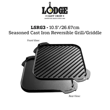 Lodge Cast Iron 10.5 Seasoned Round Griddle, L9OG3