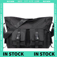 SD Crossbag ผู้ชายกระเป๋าเป้สะพายหลังกระเป๋านักเรียนทรงแมสเซ็นเจอร์ Ins ของผู้หญิงกระเป๋าสะพายไหล่สีขาวลำลอง