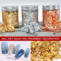 3g Imitation Gold Sliver Copper Foil Sequins Glitters Craft Leaf Flake Sheets Bulk Foil Paper For Gilding DIY Nail Art Decor ww