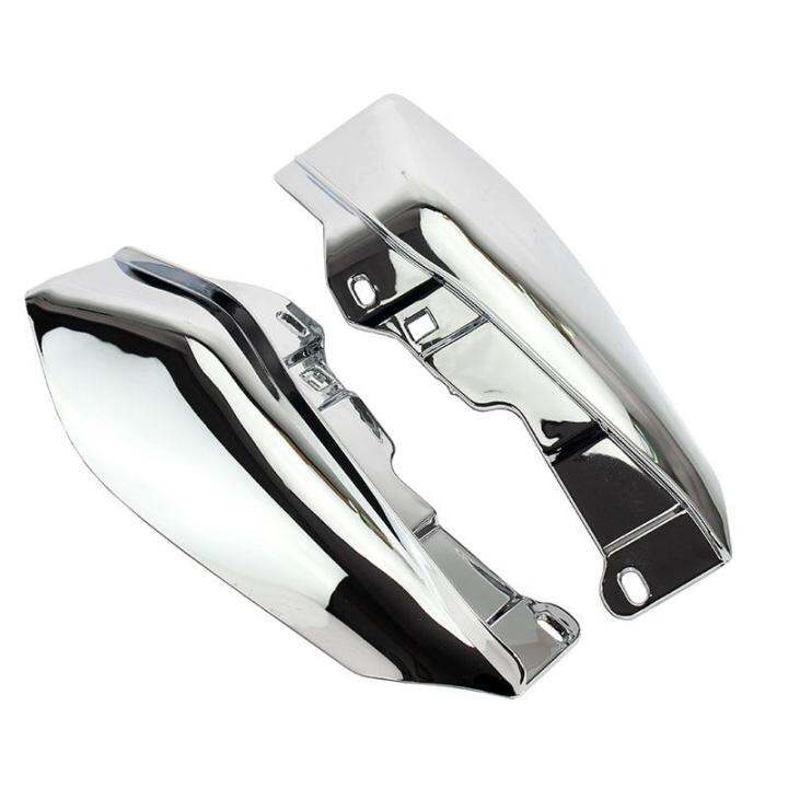 รถจักรยานยนต์-chrome-heat-shield-mid-frame-air-deflector-trim-สำหรับ-harley-touring-street-glide-flhx-2009-2016-2015-2014-2013-2012-11