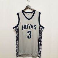 Jersey Basket ผู้ชายโอเวอร์ไซส์ลายตำนาน3ไอเวอร์สัน Georgetown Hoyas ชุดกีฬาปักไฮสตรีทฮิปฮอป