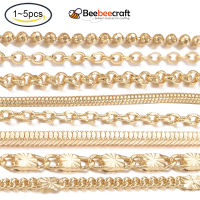 1-5pc Brass Chain Necklaces Making with Lobster Claw Clasps Real 18K Gold Plated 17.7 inch(45cm) 2mm