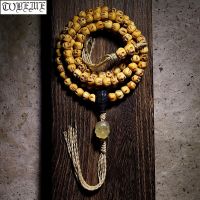 Handcrafted Tibetan Skull Mala Yak Bone Buddhist Chitipati 108 Beads Mala Tibetan Buddhist Skull Rosary Beads