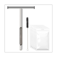 1 Set Soil Sample Probe Soil Probes for Soil Sampling Plant Care Lawn Garden Farm 5 Bags &amp; 1 Brush