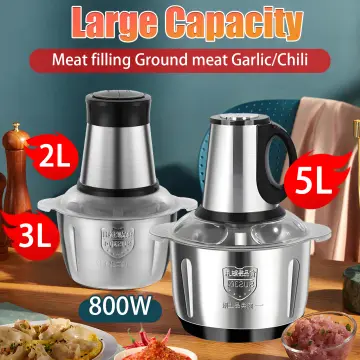 3Speed 5L Electric Meat Mixer blender Grinder 800W Stainless Steel