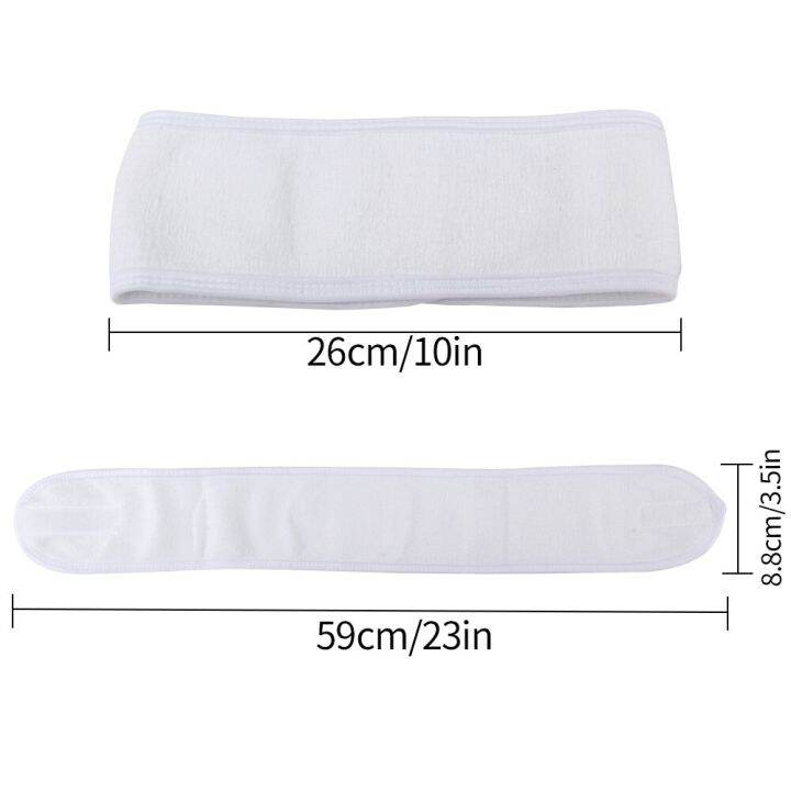 eyelashes-extension-spa-face-headband-wrap-head-terry-cloth-headband-make-up-stretch-towel-with-magic-tape-makeup-accessories-adhesives-tape