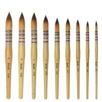 【YF】 16RT High Quality Taklon Hair Wooden Handle Watercolor Acrylic Artist Art Supplies Paint Brush