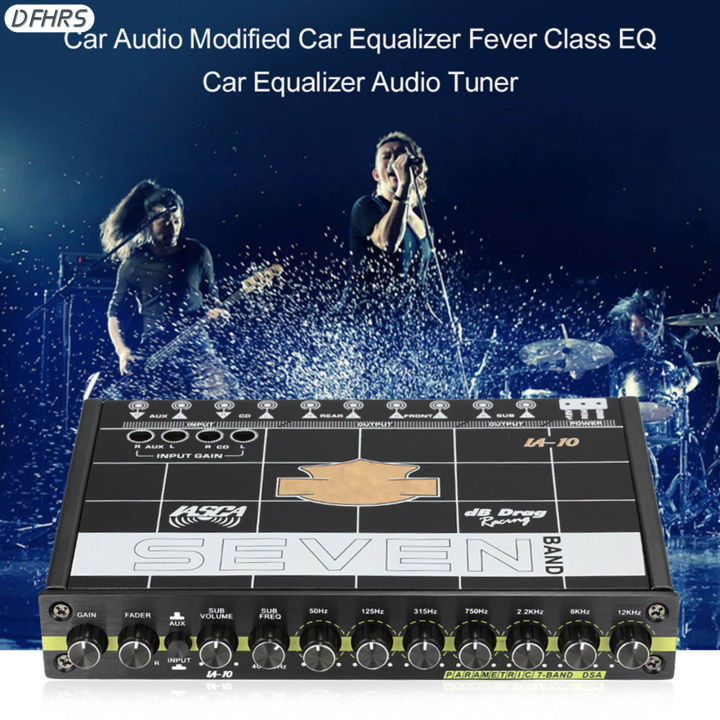 dfhrs-รถ-eq-7-band-อีควอไลเซอร์เครื่องเสียงรถยนต์อีควอไลเซอร์กราฟิกลำโพงรถยนต์แปลงเสียงสำหรับอุปกรณ์เสริมรถยนต์