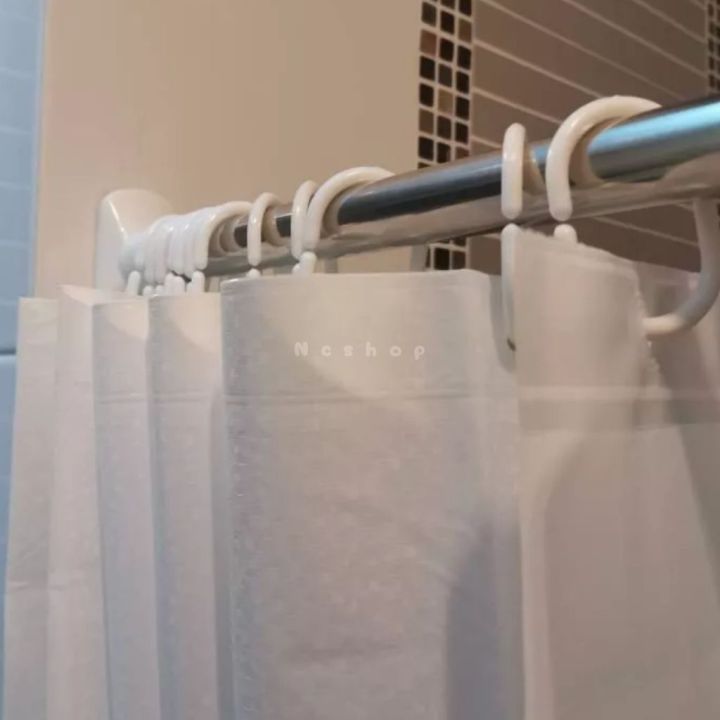 พร้อมส่ง-ผ้าม่านห้องน้ำ-ม่านอาบน้ำ-สีขาว-180x200-ซม-ikea-อิเกีย-shower-curtain-white