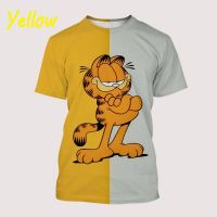 T SHIRT - T-shirt                    New Short Sleeve T-Shirt Anime Garfield Pattern 3D T-shirt Fashion Round Neck Trend Casual Short Sleeve Top T-Shirt T-shirt  - TSHIRT