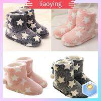 LIAOYING รองเท้ารองเท้าบูทอบอุ่นด้วยเฟอร์สำหรับผู้หญิง,1คู่รองเท้าผู้หญิงรองเท้าหิมะรองเท้าผ้ากำมะหยี่