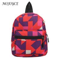 Backpack For Women Multi-Pockets Students Canvas School Bags Knapsack Preppy Style Geometry Print Backpacks Girls Travel Bags