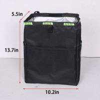 1 Pcs Black Car Waterproof Trash Bag Trash Can Garbage Waste Storage Bin Easy To Fold Large Capacity Can Receiv Parts