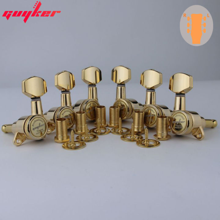 in　Ratio　Tuners　Gold　Set　GUYKER　PH　Korea　Guitar　Locking　Gear　Guitar　1:18　Heads　Made　Accessories　Lazada