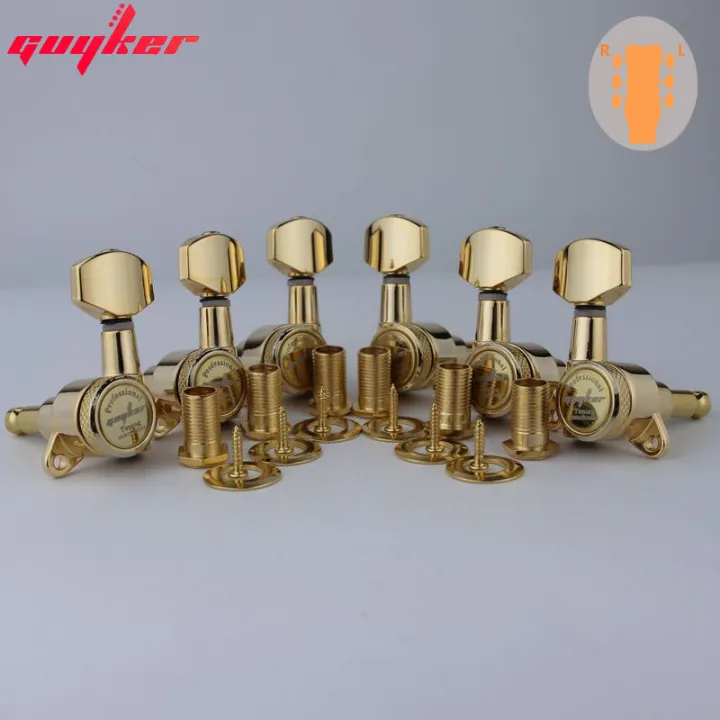 1 Bộ Đầu Dây Đàn Guitar Khóa Vàng GUYKER Tỉ Số Truyền 1:18 Sản Xuất Tại Hàn Quốc