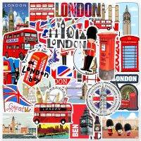 10/50Pcs Classic British Style London Bus Bullet PVC Decorative Stickers Scrapbooking Stick Label Diary Stationery Album Sticker Stickers  Labels