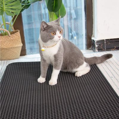 Multiple Size Waterproof Cat Litter Mat Double Layer Litter Non-slip Toilet Cat Sand Pad Leather And EVA