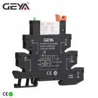 GEYA รีเลย์บางวงจรป้องกันรีเลย์6A 12VDC/AC หรือ24VDC/AC หรือซ็อกเก็ตรีเลย์230VAC ความหนา6.2มม. 48V 110V