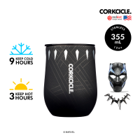 CORKCICLE แก้วสแตนเลส เก็บความเย็นได้นาน 9 ชม. เก็บความร้อนได้ 3 ชม. 355ML รุ่น STEMLESS MARVEL  BLACK PANTHER 12OZ