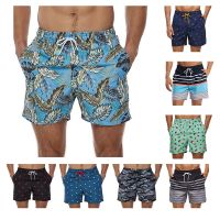 Men Summer Swimwear Shorts Male Swimming Trunks Swimsuits Beachwea Man Surf Beach Swim Sport Pants Board Mesh Lining and Pockets Swimwear