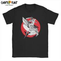 Men T-Shirts Shark And Denji Vintage Tees Short Sleeve Chainsaw Man Manga Devil Makima Anime T Shirts Crewneck Tops Plus Size