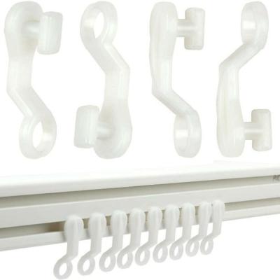 Window Sturdy Grip Drape Accessories Clip On Replacement For Home Hanging Curtain Glider Hook Ring Rail Runner Track