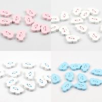 DIY Wood 20pcs 20x30mm Cute Cloud Shape Face Wooden Beads for Jewelry Making Handmade Baby Rattle Pacifier Clip Clips Pins Tacks