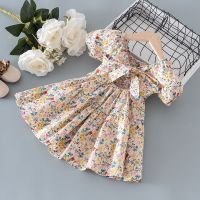 Toddler Baby Girl Summer Dress Cotton Linen Solid Sleeveless Lace Fly Sleeve Ruffle Button Dresses Cute Princess Style