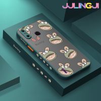 Jjlingji เคสสำหรับ Infinix Smart 4เคส X653 4C กระต่ายบางมีน้ำค้างแข็งโปร่งใสแข็งขอบสี่เหลี่ยมกันกระแทกปลอกซิลิโคนคลุมทั้งหมดเคสนิ่มป้องกัน