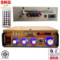 SKG เครื่องแอมป์ขยาย 1200W รุ่น A-09 (สีทองด้าน)