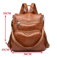 Leather Backpack Women Shoulder Bag Vintage Bagpack Travel Backpacks For School Teenagers Girls Back Pack Women Mochila Feminina