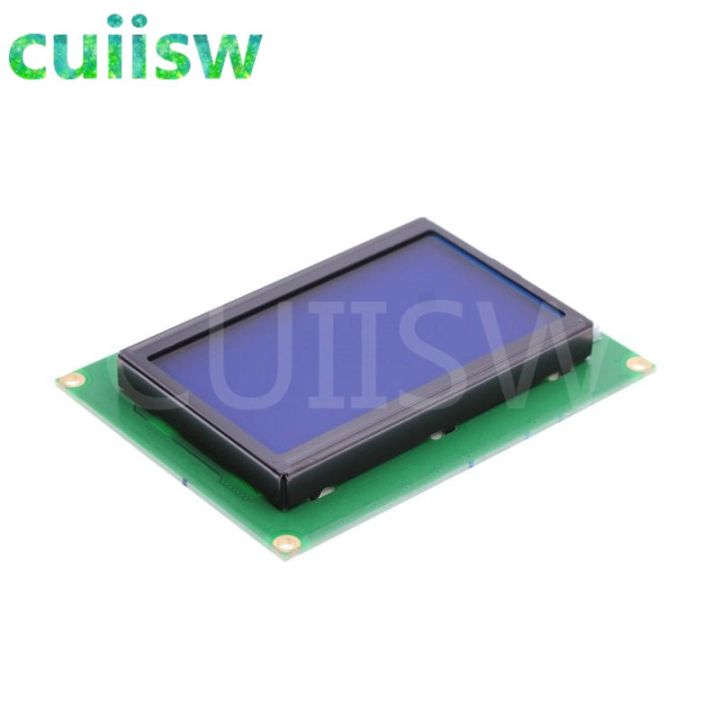 new-baoqingli0370336-1ชิ้น-lcd12864-128x64จุดกราฟิกสีน้ำเงิน-lcd-แบล็กไลท์โมดูลแสดงผล