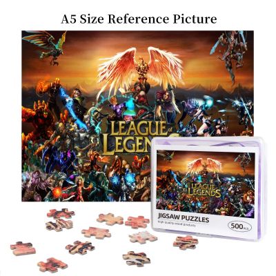 League Of Legends Champions Wooden Jigsaw Puzzle 500 Pieces Educational Toy Painting Art Decor Decompression toys 500pcs
