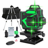 1216 Lines 3D4D Laser Levels Self-Leveling Wireless Remote 360 Horizontal&amp;Vertical Cross Super Powerful Green Beam Laser Level