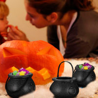 Gerpo【Hot】 12pcs Halloween Candy Cauldrons Mini Plastic Bucket Halloween Trick หรือ Treat Containers Halloween Decoration