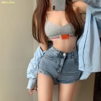 COD Hot sale Hot Girls Jeans Women s Tight Thin Hot Pants Shorts High Waist Small Slit สะโพก Pants