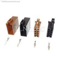 ✙ Tyco 3.5mm 8 Pin Male Female Brown Black Middle Slot Auto ISO Radio Horn CD Plug Connector for Car Toyota Lexus VW